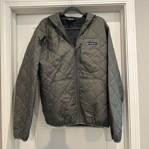 Patagonia Diamond Quilted Bomber Jacket with hood